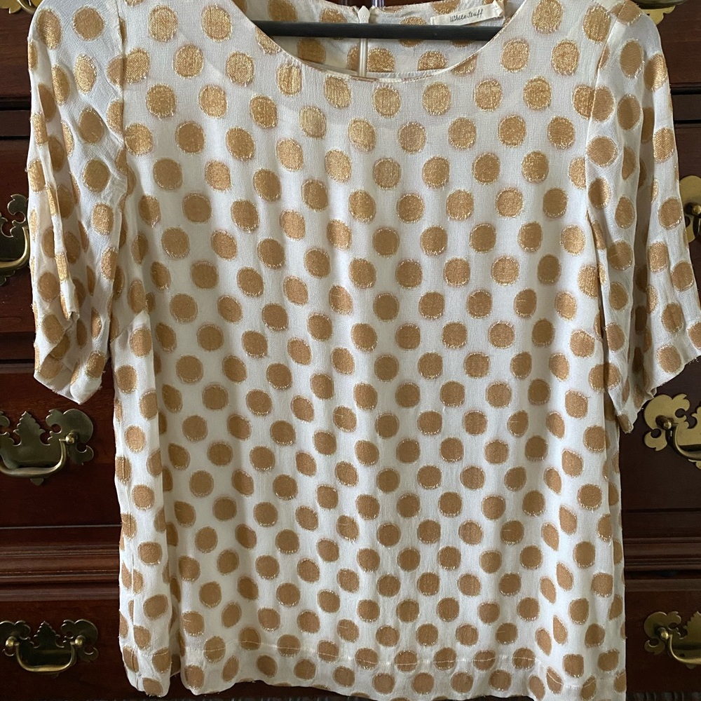 Polka Dot Women's Top - Gold